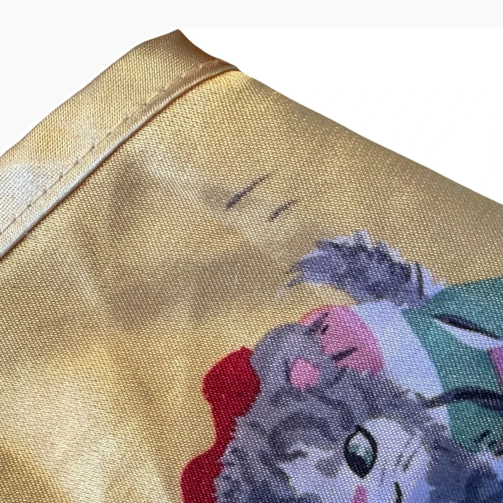 Y2K Nick & Nora Cat Kitten Days of the Week Satin‎ Nightgown Girls Large 10/12